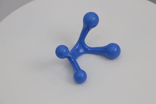 Handheld 4 Point Massager, Manual Pressure Point Tool for Full Body Pain Relief, Palm Fit Self-Massage Hook-Orange (Orange)