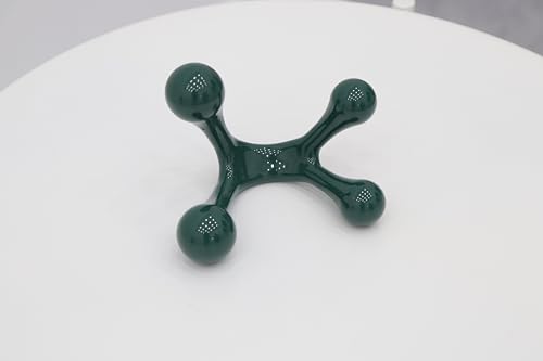 Handheld 4 Point Massager, Manual Pressure Point Tool for Full Body Pain Relief, Palm Fit Self-Massage Hook-Orange (Orange)