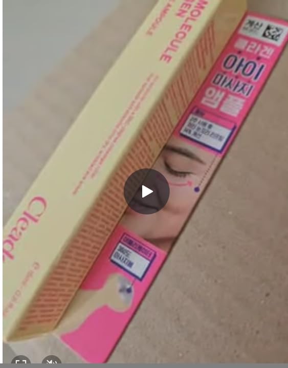 Cleaderm K-Beauty Low-Molecular Collagen Eye Serum with Roller - Hydrating Ampoule for Dark Circles, Puffiness & Wrinkles (2-Pack)