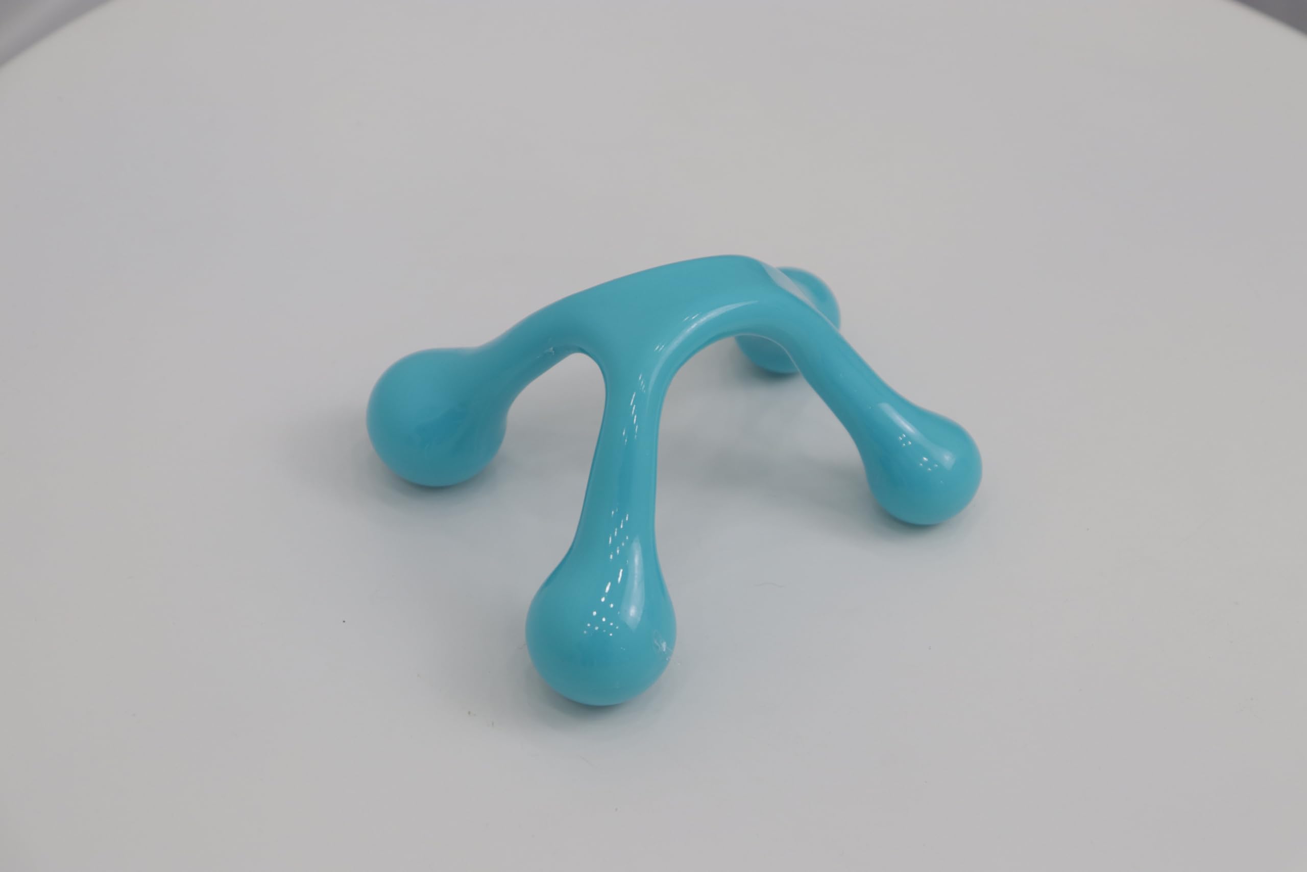 Handheld 4 Point Massager, Manual Pressure Point Tool for Full Body Pain Relief, Palm Fit Self-Massage Hook-Orange (Orange)