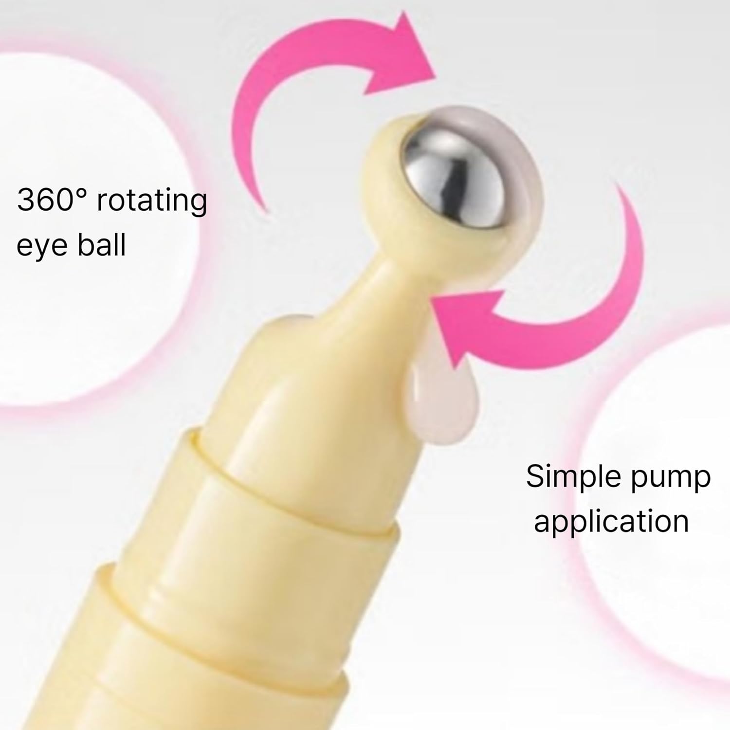 Cleaderm K-Beauty Low-Molecular Collagen Eye Serum with Roller - Hydrating Ampoule for Dark Circles, Puffiness & Wrinkles (2-Pack)