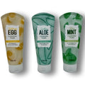 3packs Korean Cleansing Foam Trio Set - Egg, Soothing Aloe & Pure Mint